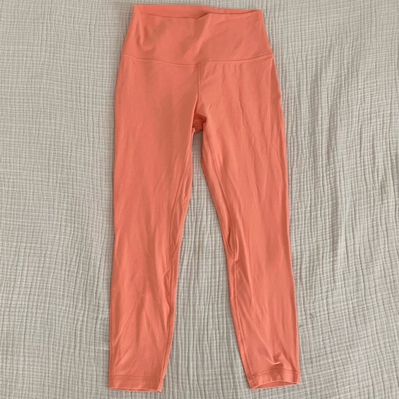 Lululemon Align High Rise Light Orange Crop Leggings - Picture 1 of 6